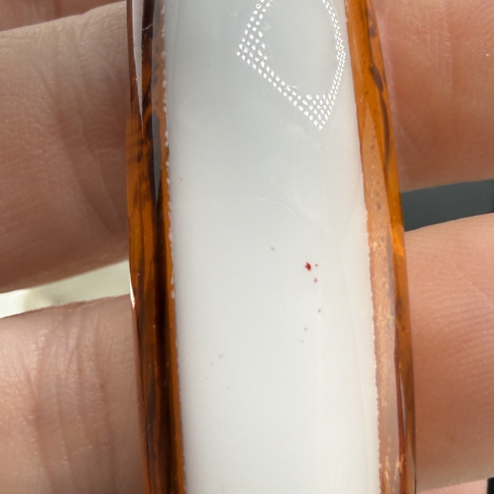 Vintage Bangle Bracelet Faux Tortoiseshell Acrylic 8.5" - Picture 7 of 8